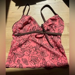 Y2k floral swimsuit top